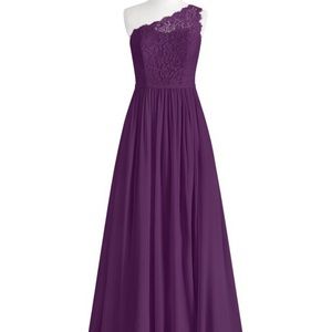 Purple AZAZIE size 4 Bridesmaid dress one shoulder